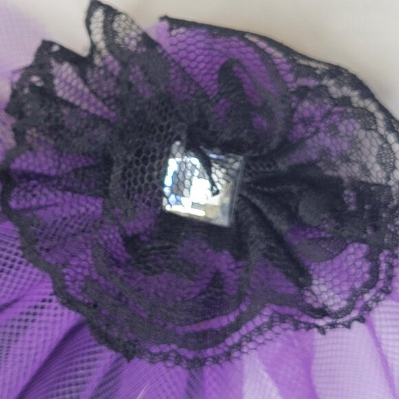 Purple Feathers Fascinator Peacock Feathers Tulle Hair Accessory Br… - Picture 11 of 11
